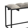 Tony Accent Bench | 50’’ Gray & Beige Quilted Seat | Black Metal CCL-CVFNR5039