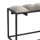 Tony Accent Bench | 50’’ Gray & Beige Quilted Seat | Black Metal CCL-CVFNR5039
