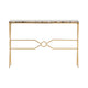 Sofa Console Table Rectangular Blue Agate Stone Top Gold Iron X Legs 46’’ CCL-CVFNR5076