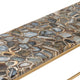Sofa Console Table Rectangular Blue Agate Stone Top Gold Iron X Legs 46’’ CCL-CVFNR5076