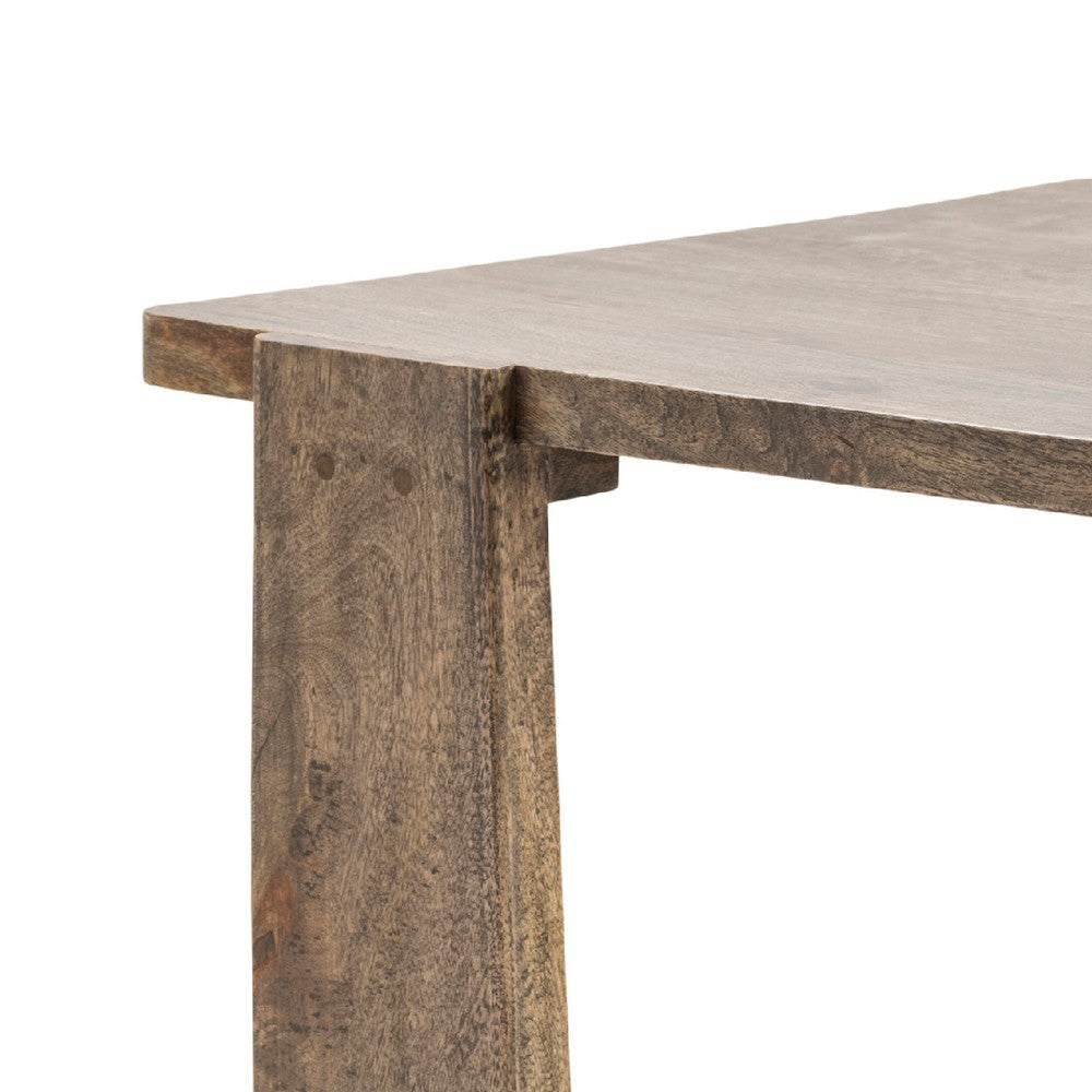 Oski Side End Table | 24’’ Square Solid Brown Acacia Wood | T Base CCL-CVFNR665