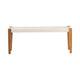 Beny Accent Bench | 46’’ Handwoven White Jute | Natural Brown Wood CCL-CVFNR695