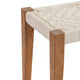 Beny Accent Bench | 46’’ Handwoven White Jute | Natural Brown Wood CCL-CVFNR695