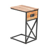 Duni Accent Table | 18’’ Rectangular Acacia Top | Black Steel Base CCL-CVFNR731