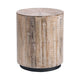 Beny Side End Table | 20" Starburst Pattern Top | Tan Brown Body