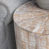 Beny Side End Table | 20’’ Starburst Pattern Top | Tan Brown Body CCL-CVFNR821