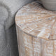 Beny Side End Table | 20’’ Starburst Pattern Top | Tan Brown Body CCL-CVFNR821