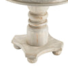 Civy Accent Table | 30’’ Round Top | Classic Carved Pedestal | Light Gray CCL-CVFNR892