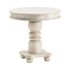 Civy Accent Table | 30" Round Top | Classic Carved Pedestal | Light Gray