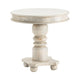 Civy Accent Table | 30" Round Top | Classic Carved Pedestal | Light Gray
