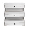 Peny 3 Drawer Side Table Chest | 2 Open Shelves | 28’’ White Wood CCL-CVFVR8306