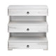 Peny 3 Drawer Side Table Chest | 2 Open Shelves | 28’’ White Wood CCL-CVFVR8306