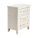 Crestview Sesy Nightstand Chest | 3 Drawers w Rope Handles | Whitewash
