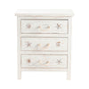 Crestview Sesy Nightstand Chest | 3 Drawers w Rope Handles | Whitewash