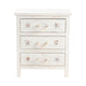 Crestview Sesy Nightstand Chest | 3 Drawers w Rope Handles | Whitewash