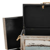 Fea Storage Trunk Set of 3 | Rope Handles | Distressed Brown & Blue Wood CCL-CVFZR1245