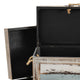 Fea Storage Trunk Set of 3 | Rope Handles | Distressed Brown & Blue Wood CCL-CVFZR1245