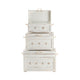 Crestview Sesy Set of 3 Trunk Chests | Coastal Coral, Rope | Whitewash