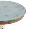 Coastal Accent Table | 21’’ Round Blue Top | White Turned Pillar Body CCL-CVFZR1709