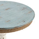 Coastal Accent Table | 21’’ Round Blue Top | White Turned Pillar Body CCL-CVFZR1709