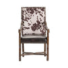 Gep Accent Chair | Faux Cowhide Leather Back & Seat | Brown Sculpted Arms CCL-CVFZR1791