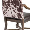 Gep Accent Chair | Faux Cowhide Leather Back & Seat | Brown Sculpted Arms CCL-CVFZR1791