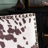Gep Accent Chair | Faux Cowhide Leather Back & Seat | Brown Sculpted Arms CCL-CVFZR1791