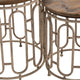 Nesting Accent Table Set of 2 | Round Acacia Wood | Beige Iron Cage CCL-CVFZR2275