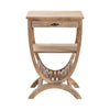 Accent Table | Slatted Rack | Brown Mango Wood U Base 20’’ CCL-CVFZR322