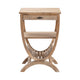 Accent Table | Slatted Rack | Brown Mango Wood U Base 20’’ CCL-CVFZR322