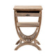 Accent Table | Slatted Rack | Brown Mango Wood U Base 20’’ CCL-CVFZR322