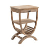 Accent Table | Slatted Rack | Brown Mango Wood U Base 20"