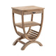 Accent Table | Slatted Rack | Brown Mango Wood U Base 20"