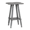 Crestview Hery Side End Table | 18" Clover Top | Spindle Legs | Gray