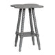 Crestview Hery Side End Table | 18" Clover Top | Spindle Legs | Gray