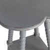 Crestview Hery Side End Table | 18" Clover Top | Spindle Legs | Gray