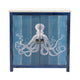 Crestview Ocy Blue Accent Cabinet | 32" White Top | 2 Octopus Motif Doors