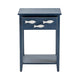 Crestview Nety Side End Table | Drawer w Fish Accent Knobs | Blue, White