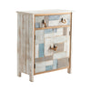 Crestview Syri Accent Cabinet | 30" 2 Patchwork Doors | 1 Drawer | White