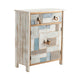Crestview Syri Accent Cabinet | 30" 2 Patchwork Doors | 1 Drawer | White