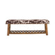 Gep Accent Bench | 53’’ Faux Cowhide Seat | Dark Brown CCL-CVFZR3718