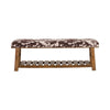 Gep Accent Bench | 53’’ Faux Cowhide Seat | Dark Brown CCL-CVFZR3718