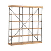 Crestview Sian Bookshelf w 5 Fixed Shelves | Open X Backing | Black Iron