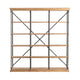 Crestview Sian Bookshelf w 5 Fixed Shelves | Open X Backing | Black Iron