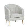 Crestview Suty Accent Chair | Beige Channel Tufted Back | Gold Legs CCL-CVFZR4509
