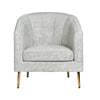 Crestview Suty Accent Chair | Beige Channel Tufted Back | Gold Legs CCL-CVFZR4509