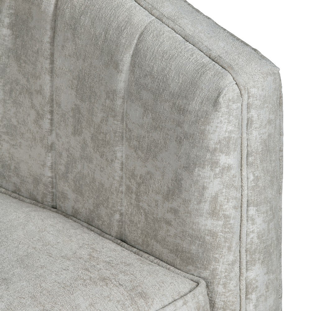 Crestview Suty Accent Chair | Beige Channel Tufted Back | Gold Legs CCL-CVFZR4509