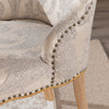Crestview Deny Accent Dining Chair | Light Gray Paisley Fabric | Winged Back CCL-CVFZR4520