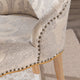 Crestview Deny Accent Dining Chair | Light Gray Paisley Fabric | Winged Back CCL-CVFZR4520