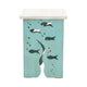 Crestview Fem Accent Table | 18’’ White Top | Turquoise Fish Cut Out Base CCL-CVFZR4529